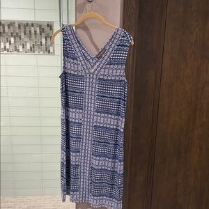 Tommy Bahama Geometric Blue and White Dress